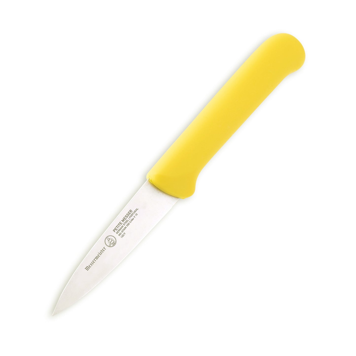 COUTEAU À ÉPLUCHER POINTE EN LANCE JAUNE 7,5 CM PETITE MESSER