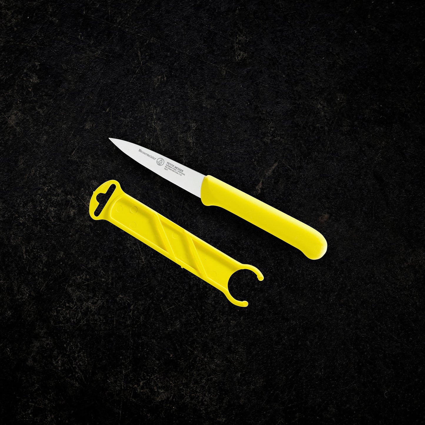 COUTEAU À ÉPLUCHER POINTE EN LANCE JAUNE 7,5 CM PETITE MESSER