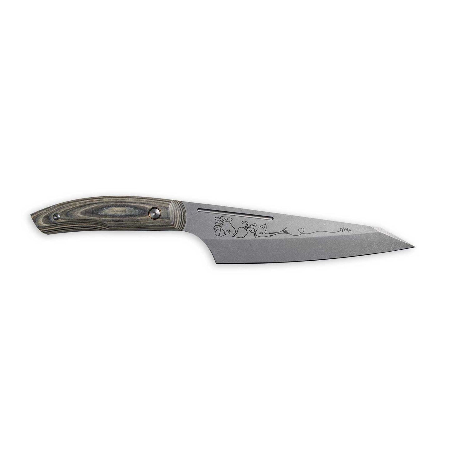 COUTEAU DE CHEF EN CARBONE 16,5 CM