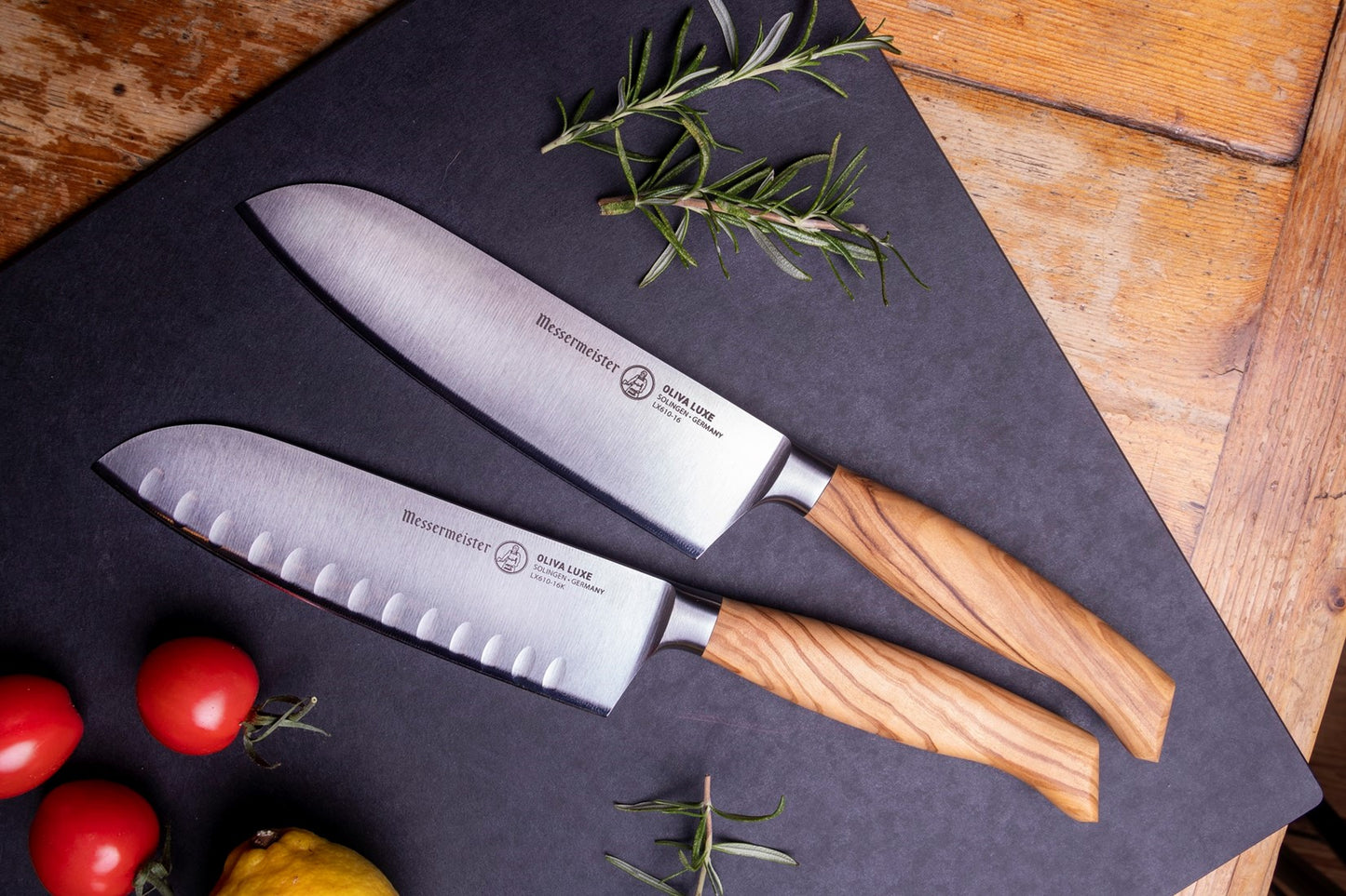 OLIVA LUXE 16,5 CM COUTEAU SANTOKU À LAME CREUSE